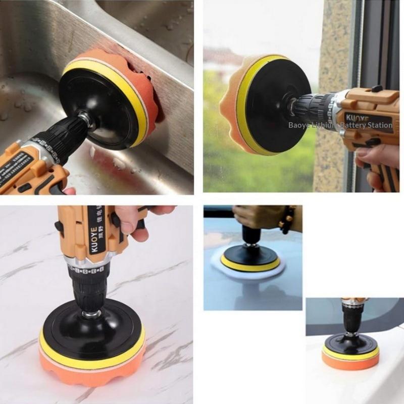 6Pcs Foam Pad Buffer Kit Polishing Machine Wax Pads 3/4/5/6/7 Inch For Removing Scratches Car Polishing Sponge Pads Set