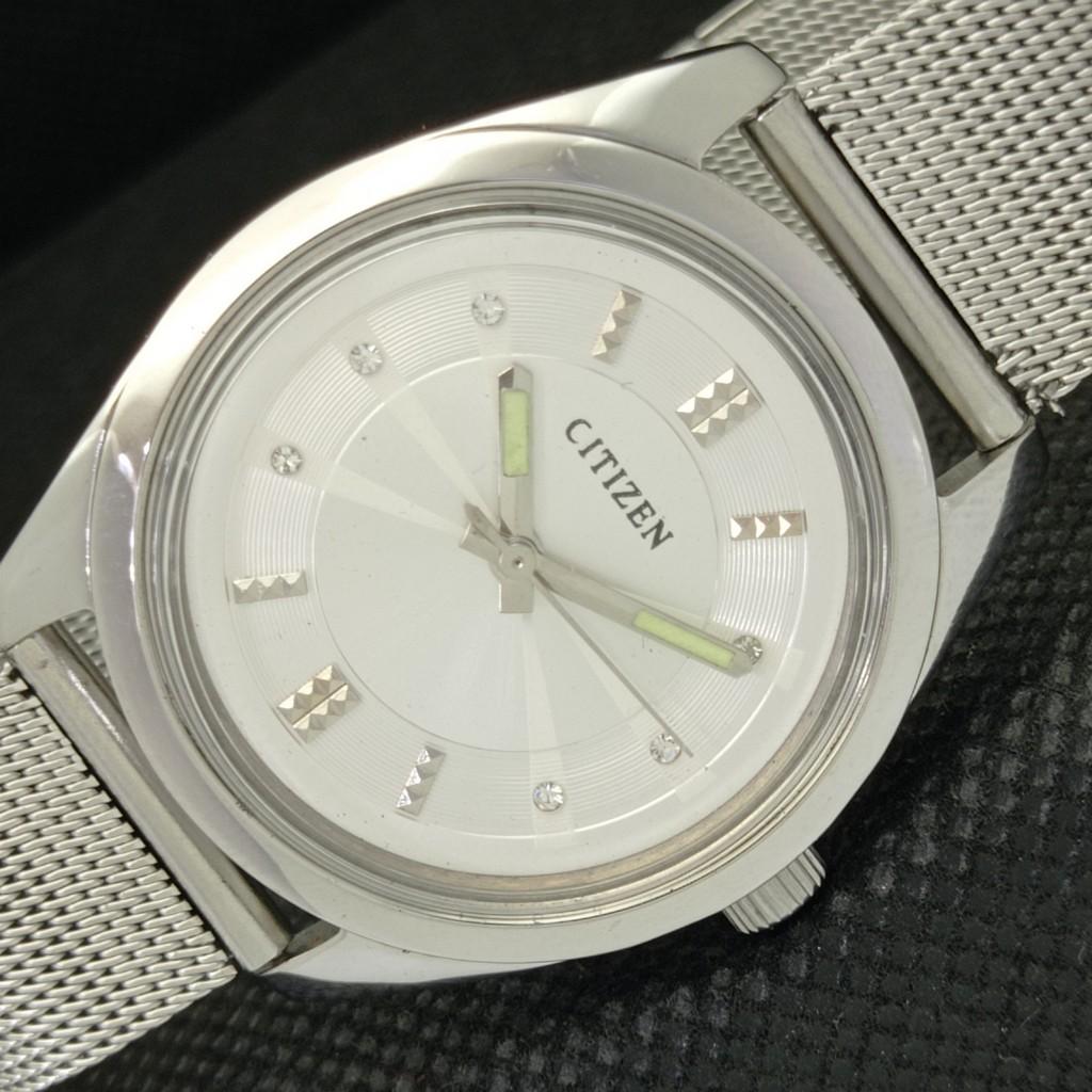 

USED VINTAGE CITIZEN WINDING JAPAN MENS SILVER WATCH 570-a301231-9 SKU570-a301231