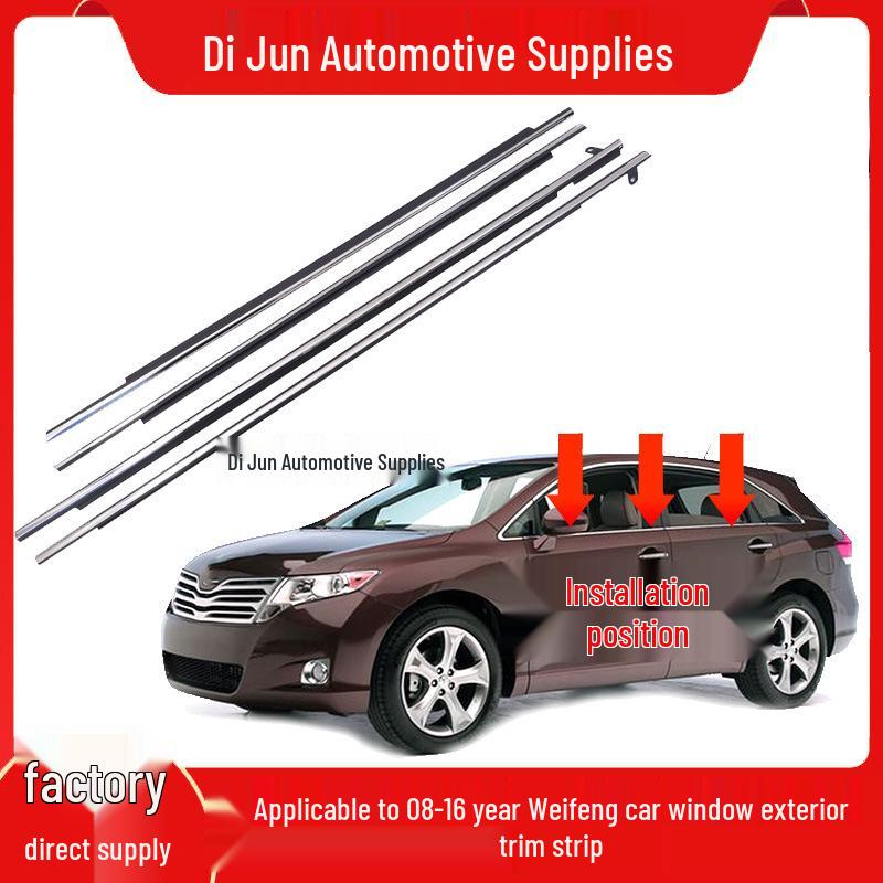 

Venza Car Window Seal - Waterproof Outer Trim for 06-24 Years Models 06-18 Bright Trim Venza Left Front Door