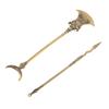 Antique Brass Keychain Classic Water Margin Weapon Replica Miniature Spear Ornament For Collectors And Fans