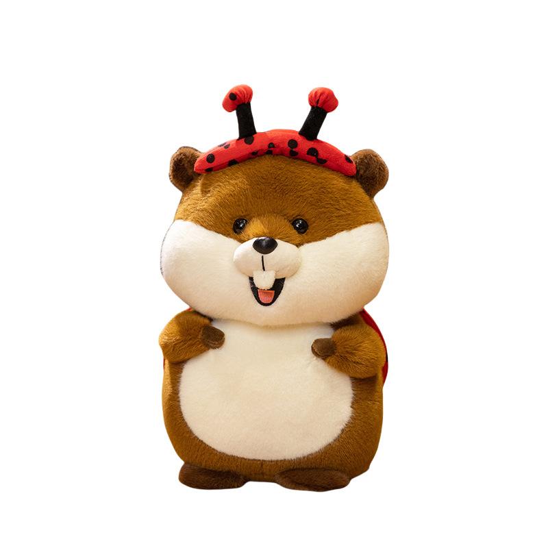 Cute Groundhog Transformed Into Bee Ladybug Plush Toy Doll Children's Doll Birthday Gift Rag Doll