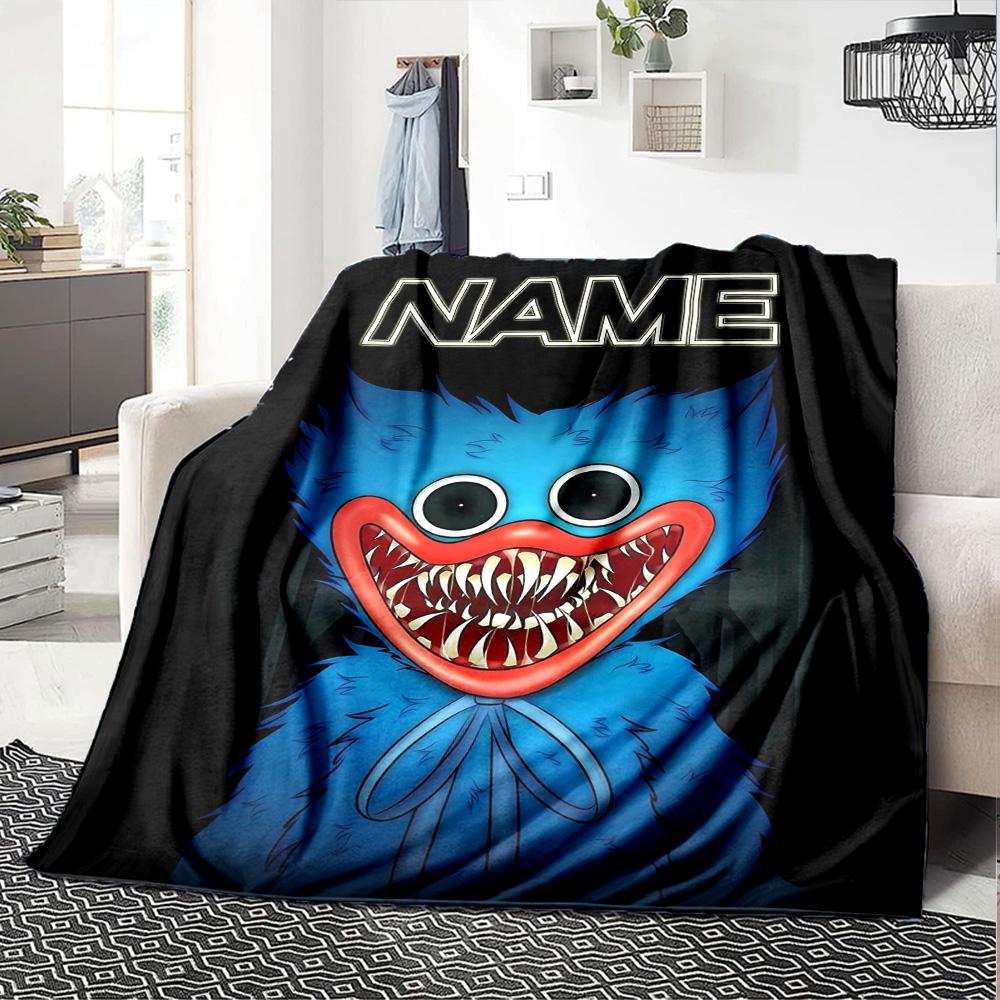 Customiz Name Personality Poppy Playtime Blanket Soft &Warm Sofa Office Bed Travel Lunch Break Blanket, Gift Suitable All Seasons