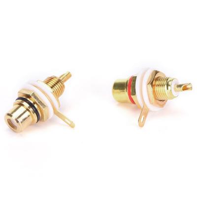 10*/set Female Socket Chassis Connector Gold Plated Copper Jack Amp US