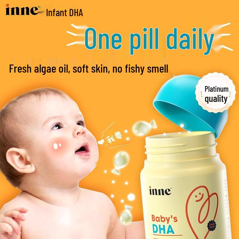 Infant DHA Algal Oil Hypoallergenic Softgels, 30 Capsules - Safe for Newborns