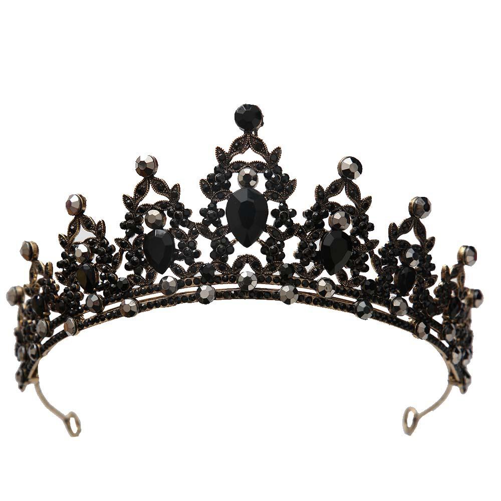 DIEZI Luxury Elegant AB Crystal Crown Hair Accessories Tiara For Women Party Red Purple Rhinestone Bridal Crown New Hair Zircon