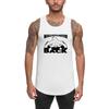 Muscleguys Summer bumbac tendință de imprimare vestă cu umăr largi bărbați sport respirabil negru fitness îmbrăcăminte exterioară strâmtă maiou fără mâneci bărbați