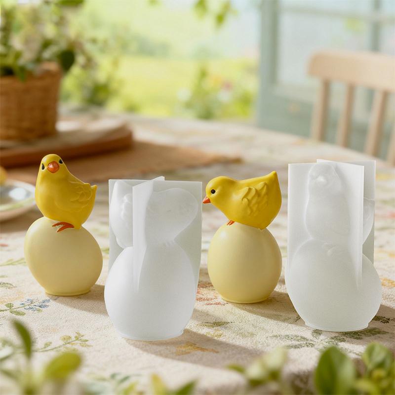 Standing Chick DIY Easter Egg Silicone Mold Candle Making Kit for Scented Plaster Resin Crafts