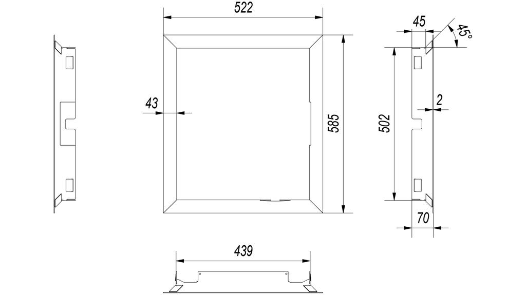Stålramme for NADIA 8 (standard - venstre hånd)