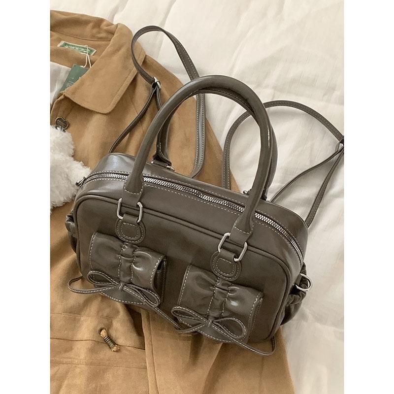 

Ретро высококлассная портативная маленькая квадратная сумка женская сумка 2025 новая простая сумка для поездок на работу повседневный рюкзак коричневый