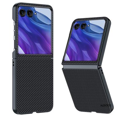 For Motorola Razr 60 Ultra Razr 50 Case Fiber Texture PU-Leather Cover for Motorola Moto Razr Ultra 2025 2024 Funda Capa