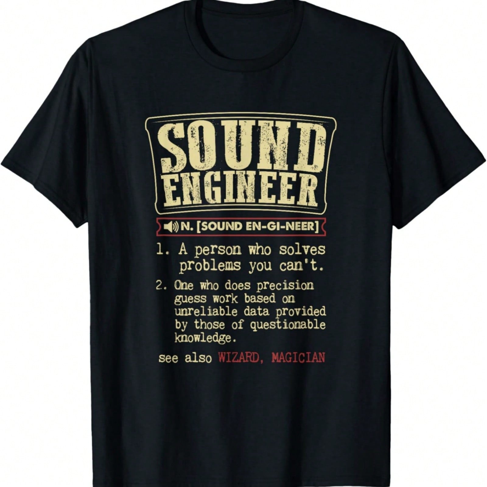 Sound Engineer Funny Dictionary Definition T-Shirt T-Shirt S
