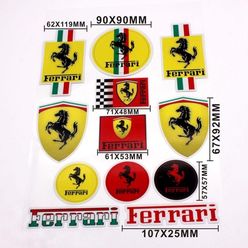 Ferrari Reflective Car Stickers Electric Bicycle Motorcycle Decoration Personalized Stickers for Ferrari SJ Teams Competizione