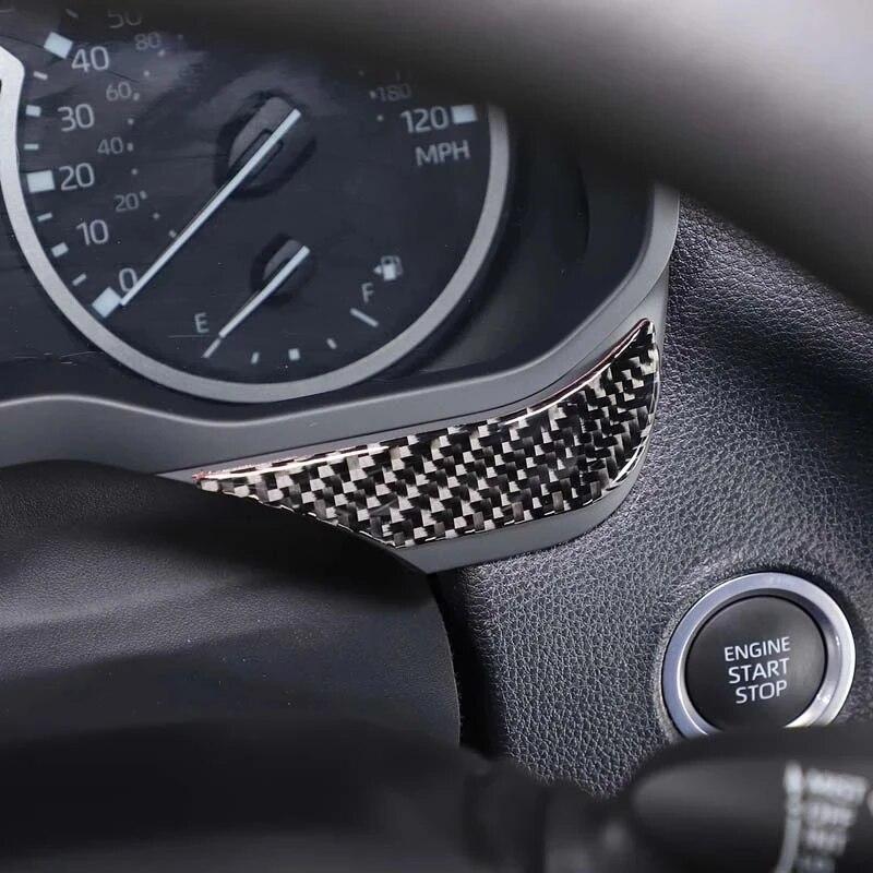 Soft Carbon Fiber Style Car Dashboard Decorative Stickers Fit For Toyota Tundra 2022-2023 Auto Interior Accessories