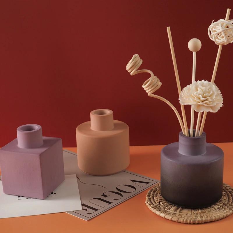 DIY Gypsum Cement Vase Silicone Mold Creative Vase Insert Fragrance Decoration Mirror Mold Home Flower Vase Decoration Mold