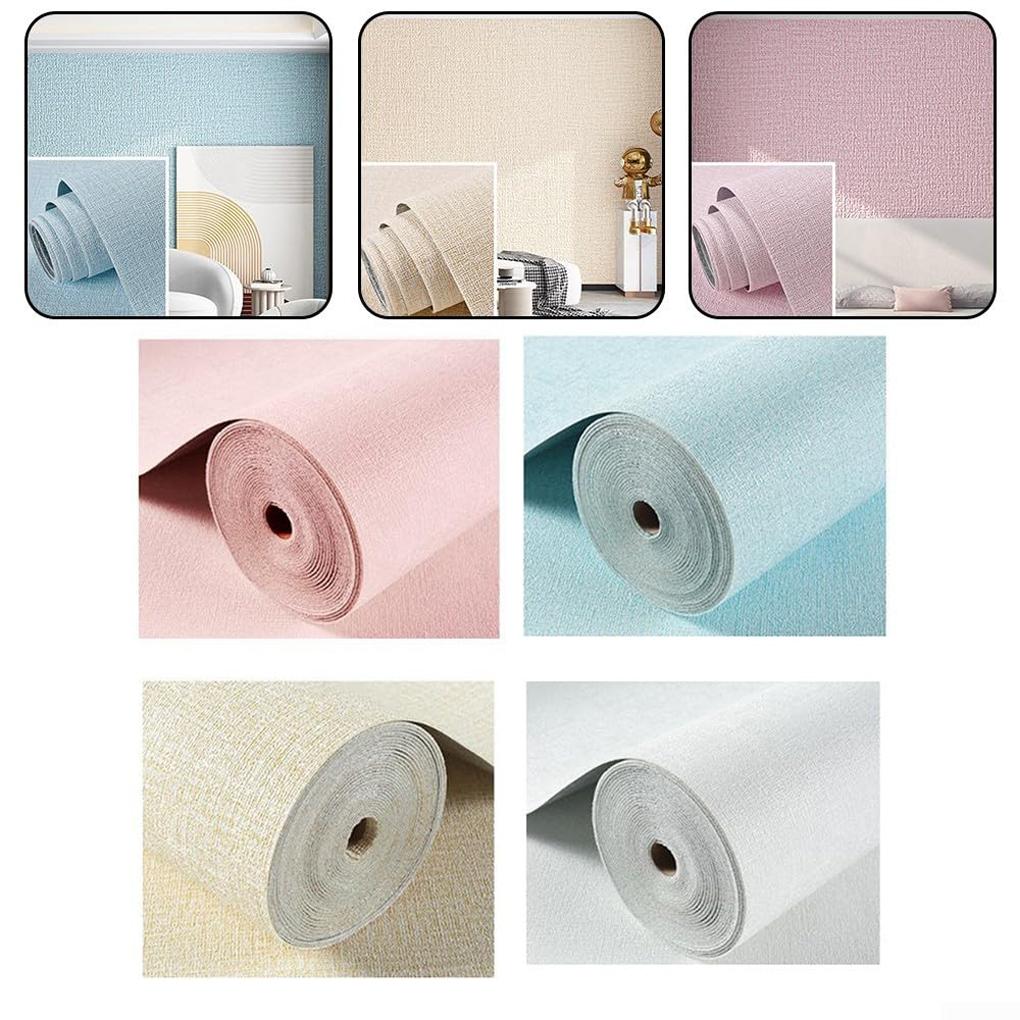 Textured Self Adhesive Wallpaper Plain Wallpaper Roll For Walls Wallpaper Roll Soundproof