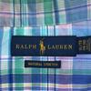 Unused RALPH LAUREN Check Short Sleeve Button Down Shirt XL(18-20) Blue Kid's Used
