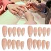 Chinese National Brand Almond-shaped Nail Stickers Pure Color Ice Transparent Design