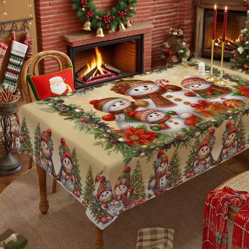 

Рождественские декоративные скатерти и подставки под приборы, красные скатерти, праздничные принты, скатерти для обеденного стола и журнального столика в гостиной 200x140cm разноцветный