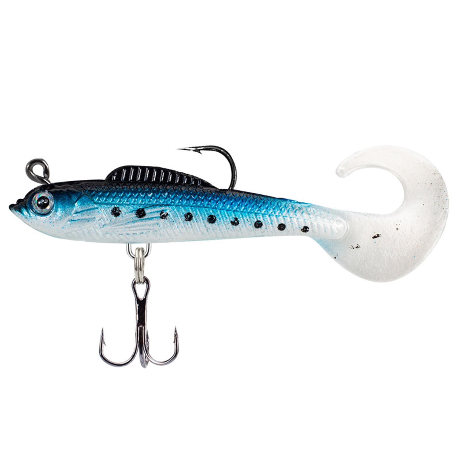 

Soft Swimbait Curl Tail Fish Baits with Hooks Artificial Plastic Baits Swim Tail Fishing Lures Jig Wobblers Enduring 1