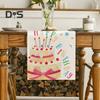 Happy Birthday Table Runner Balloon Confetti Print Protects Table from Heat And Scratches Reusable Table Protection Decoration Birthday Party Table
