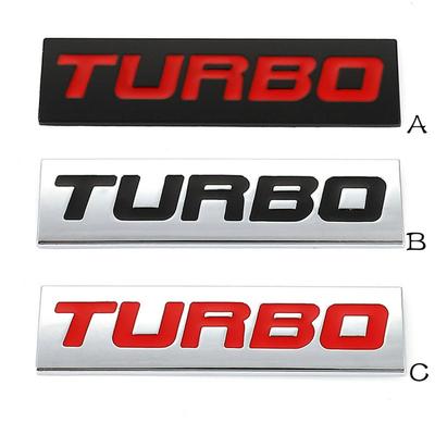 Metalowa naklejka samochodowa 3D Logo Turbo Emblemat Odznaka Naklejki