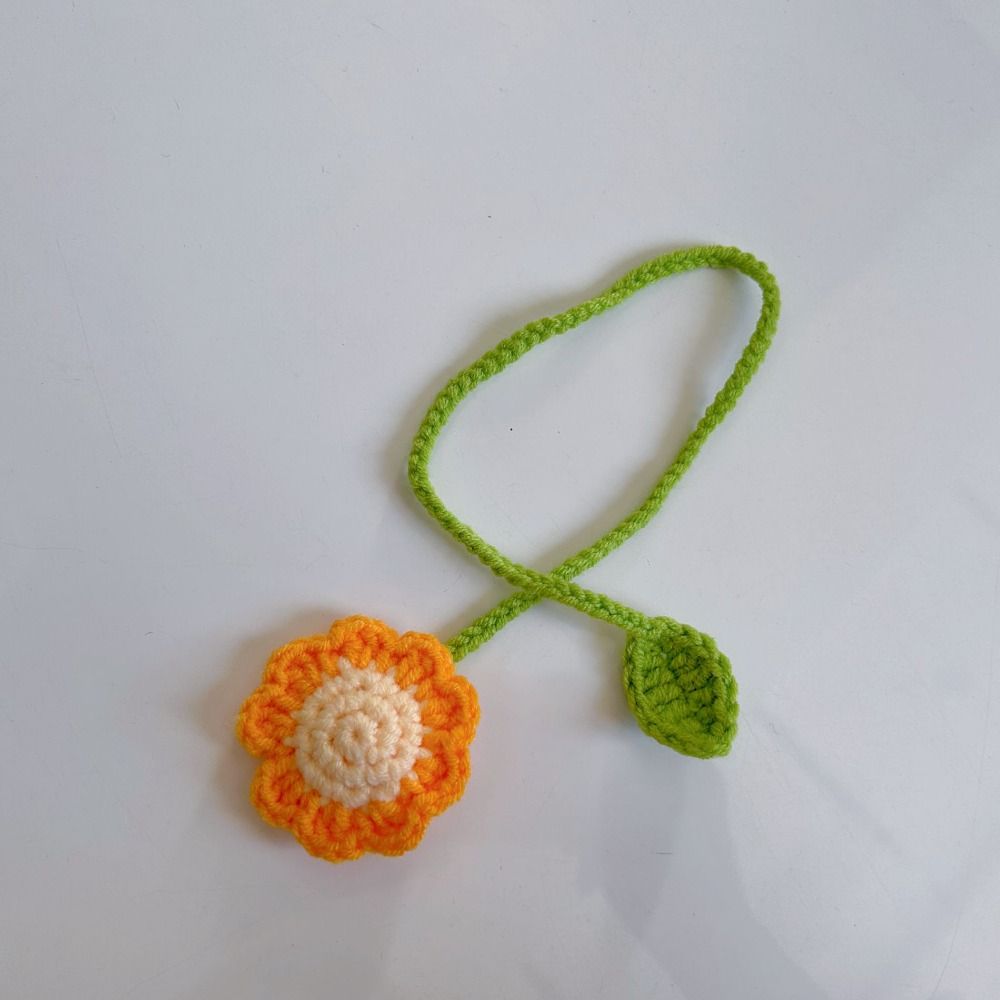 Daisy Flower Knitted Bookmark Unique Crochet Book Marker Creative Floral Pendants  Perfect Gift
