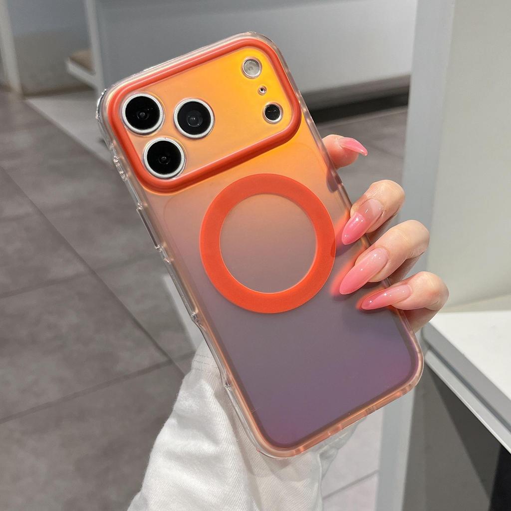 Colorful Aurora Magnetic Phone Case for iPhone 14/15/16/17 Pro Max