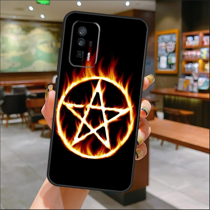 Gothic Satanic Pentagram Case For Xiaomi 15 14 Ultra 13 11T 12T 13T 14T Pro POCO X7 Pro X3 X5 X6 M6 F5 F6 Pro Cover