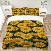 3pcs Yellow Daisies Quilt Cover Set, Soft and Cozy Bedroom