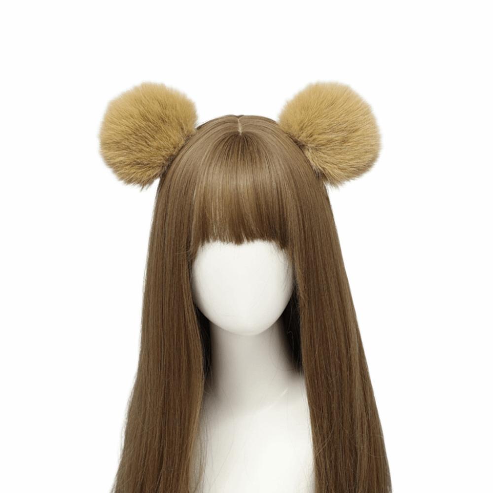Plush Bear Ear Hair Clip Soft Cosplay Headwear Fashion Angel Headdress  Party Wear