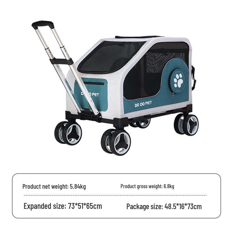 Fashionable Two-Way Foldable Pet Stroller & Carrier for Cats and Dogs, Detachable
