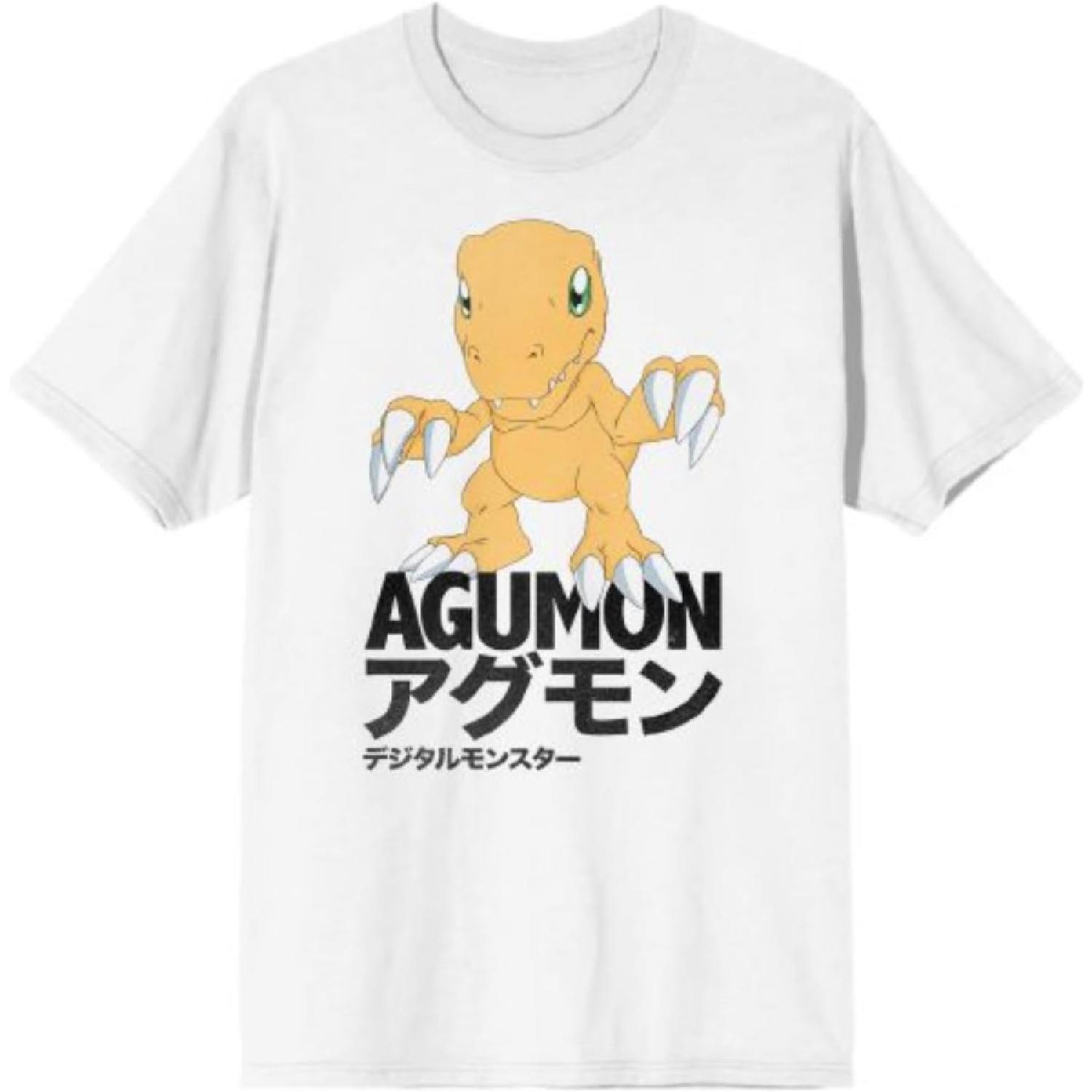 Digimon Agumon Kanji White T-Shirt XXXXXL белый