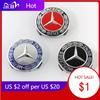Bydqv6 For Mercedes Benz 4PCS 75mm Car Wheel Center Cap Hub Covers Badge Accessories for Mercedes Benz AMG C E S GLE CLC Class W204 W20