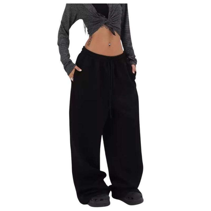 American Style Sweatpants for Women 2025 Spring Autumn New Style Loose Straight Versatile Casual Wide Leg Long Pants
