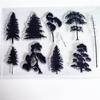 Tree Seedlings Transparent Clear Stamps Silicone Seals Roller Stamp for DIY Scrapbooking Photo Album.