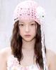 Ideunbin Sunflower Bouquet Rosette Crochet Beanie Hat Baby Pink