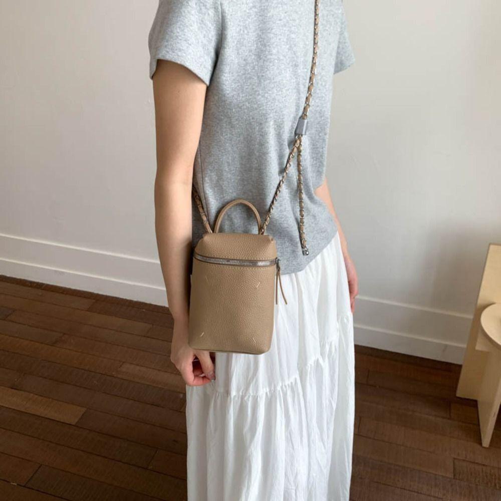 Small Leather Square Bag Korean Women’s Handbag Fashion Single Shoulder Bag  Lady