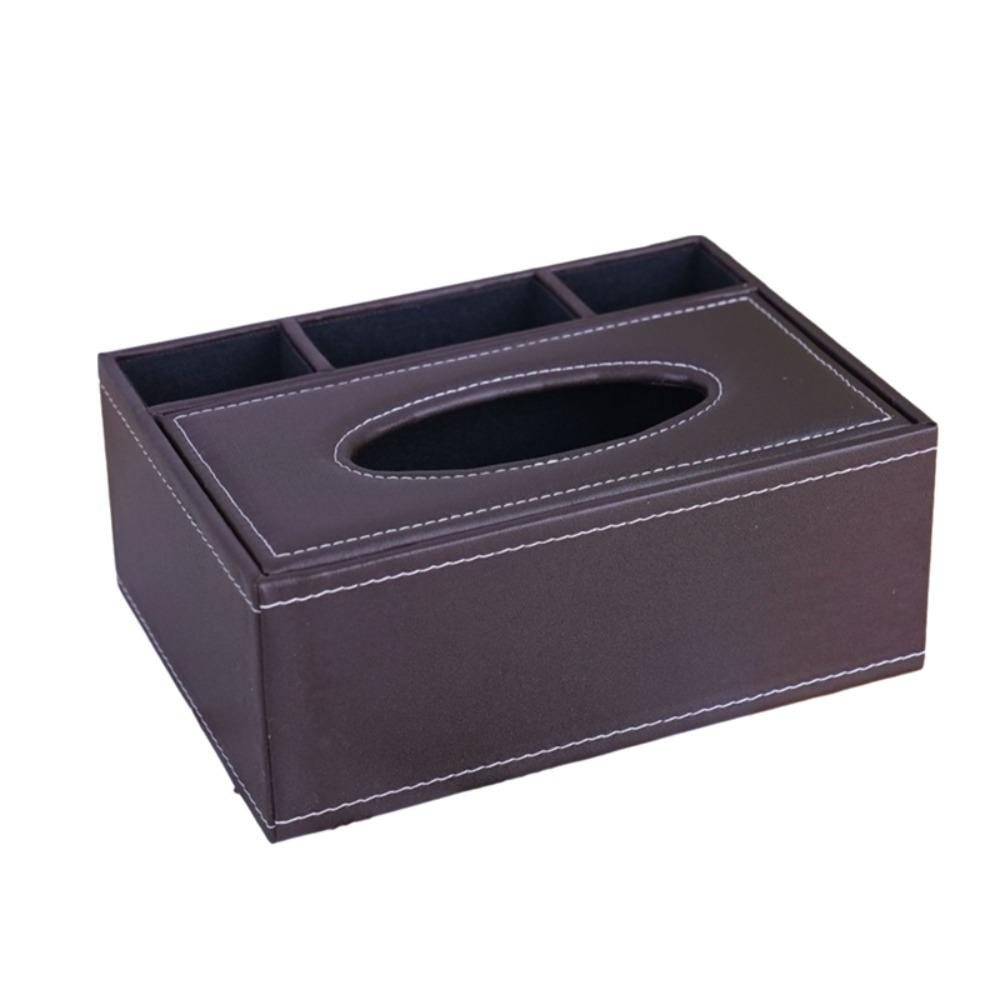 4 Grid Multi-functional Tissue Box Anti-moisture Tissue Organizer Tissue Storage Box  Living Room Style B