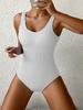 2024 European & American Multi-Color Candy One-Piece Women's Swimsuit In New Wrinkled Fabric