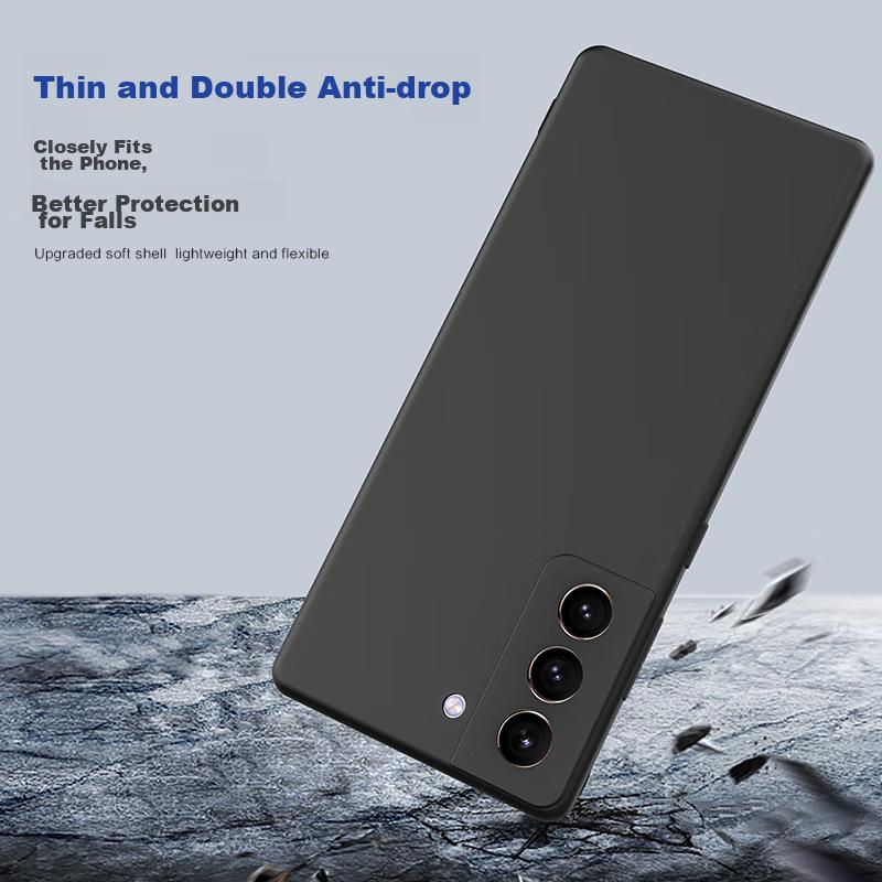HotFire Phone Case for Samsung S21, Galaxy S21 5G Protective Cover, Full Lens Protection Upgraded Frosted Anti-Drop Slim Silicone Soft And Wome