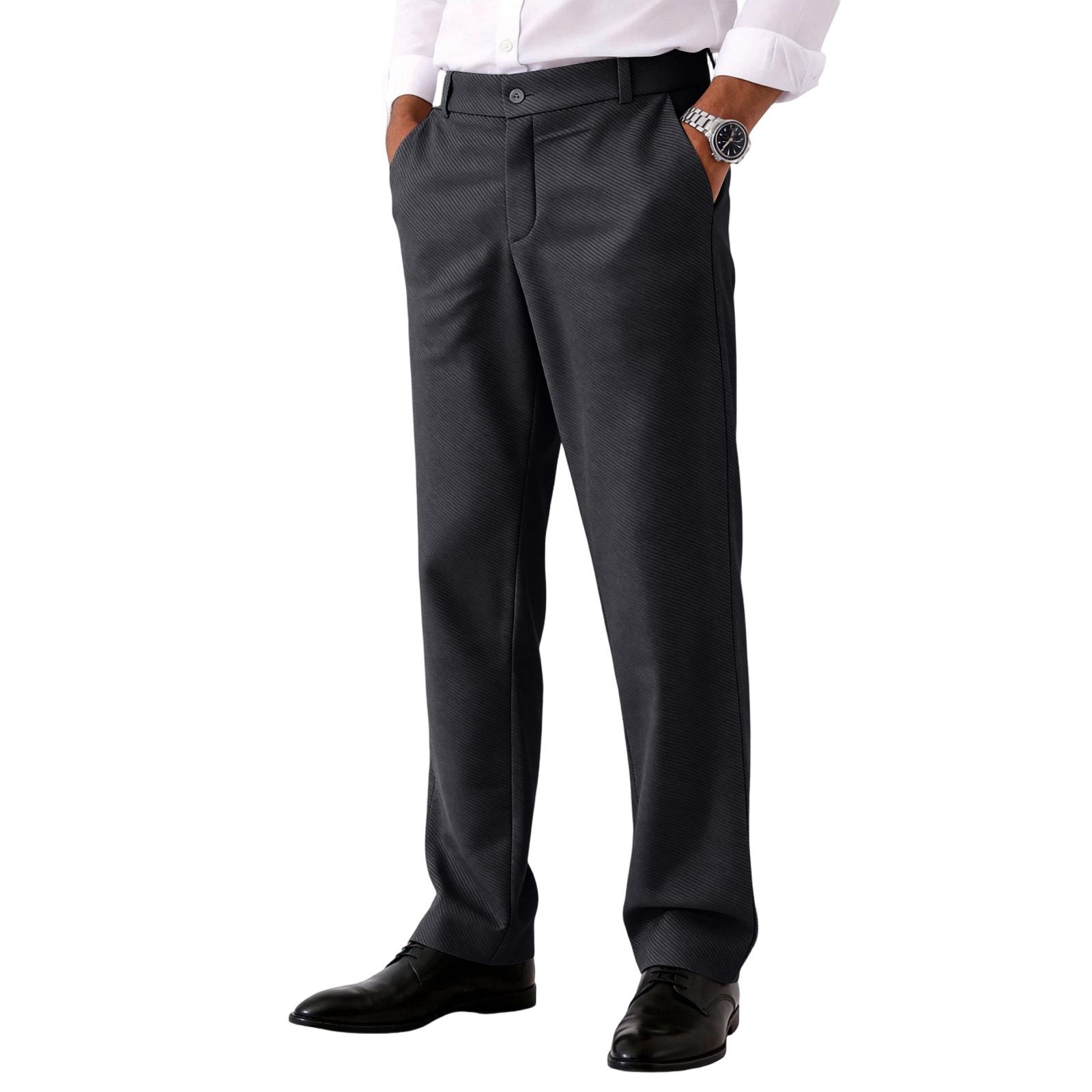 

Men s English Gentleman Slim Fit Straight Leg Dress Pants | Casual Business Trousers For Commute L