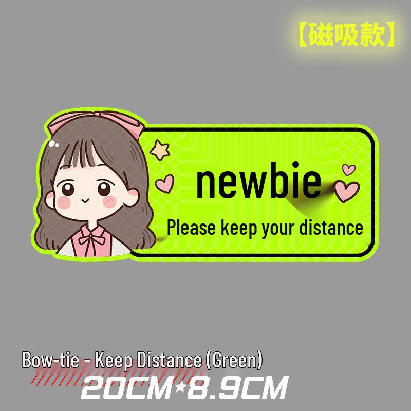 New Driver On Board Reflective Car Sticker - Female Driver Alert