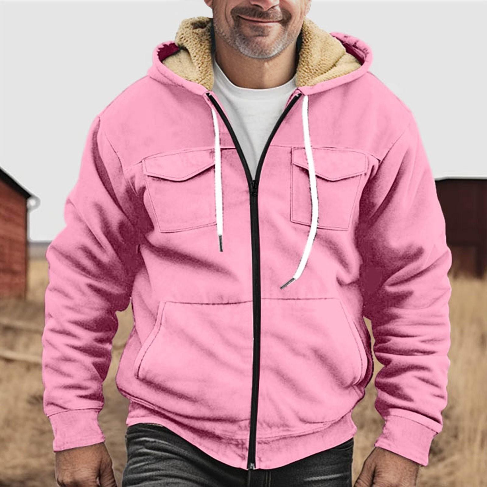 Мужская утолщенная куртка на пуговицах с двойным карманом и карманной вставкой — фото 17