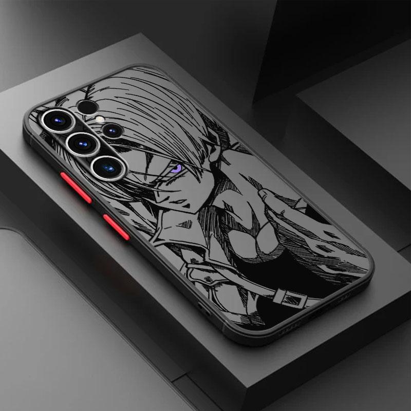 Black Edge Shell Phone Case for Samsung Galaxy S9 S21 S10 S24 S23 Ultra S25 S20 Note 20 10 S21 FE S22 Plus Dragon Ball Torankusu