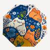 1pc Cats Flowers Automatic Umbrella   Auto Open/Close Folding Umbrella with  8 Rib Frame, 3 Fold Compact Umbrella for Men & Women, 102