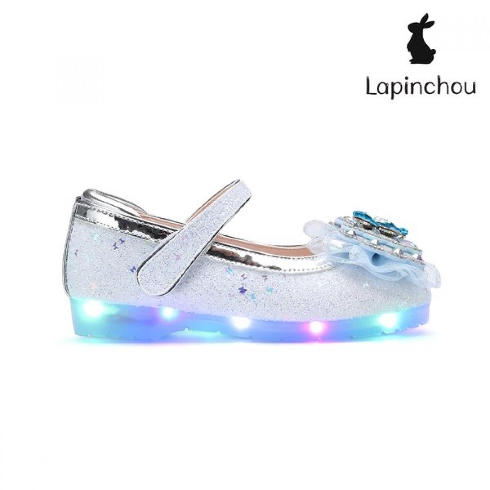 Tradhus Sky Blue Butterfly Glitter Kids Shoes Elena Du Mary Jane