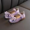 Bow-knot Dance Party Shoes Glitter Leather Shoes Bling Princess Dress Shoes  Girls