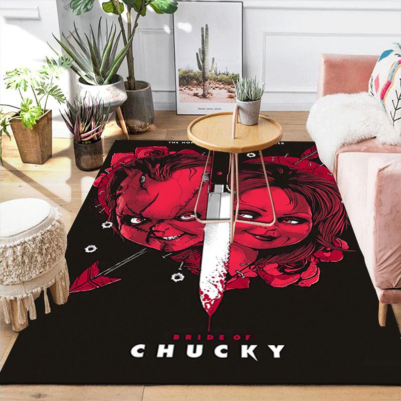 1pc Chucky Pattern Area Rug, Anti slip Non Shedding Stain Resistant Carpet