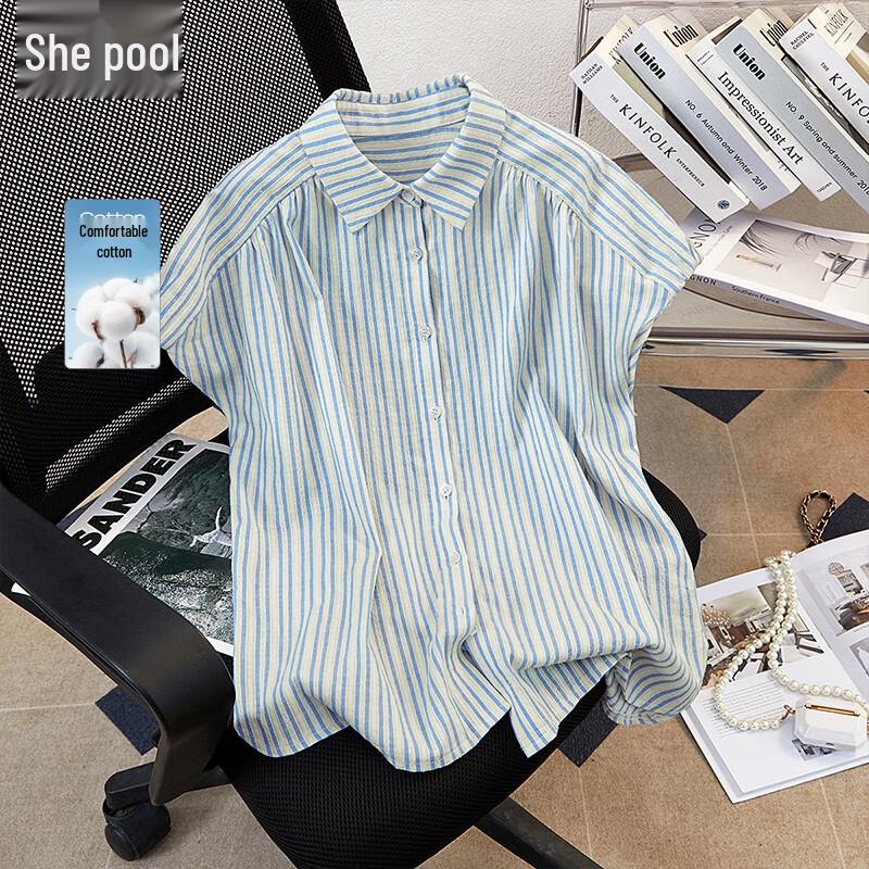 Taichi Women s Striped Button-Up Shirt M