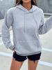 Women's Autumn & Winter Solid Color Casual Loose Pullover Hooded Sweatshirt